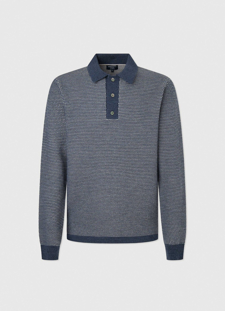 Kleding Hackett London | Gebreide Polo Met Lange Mouwen