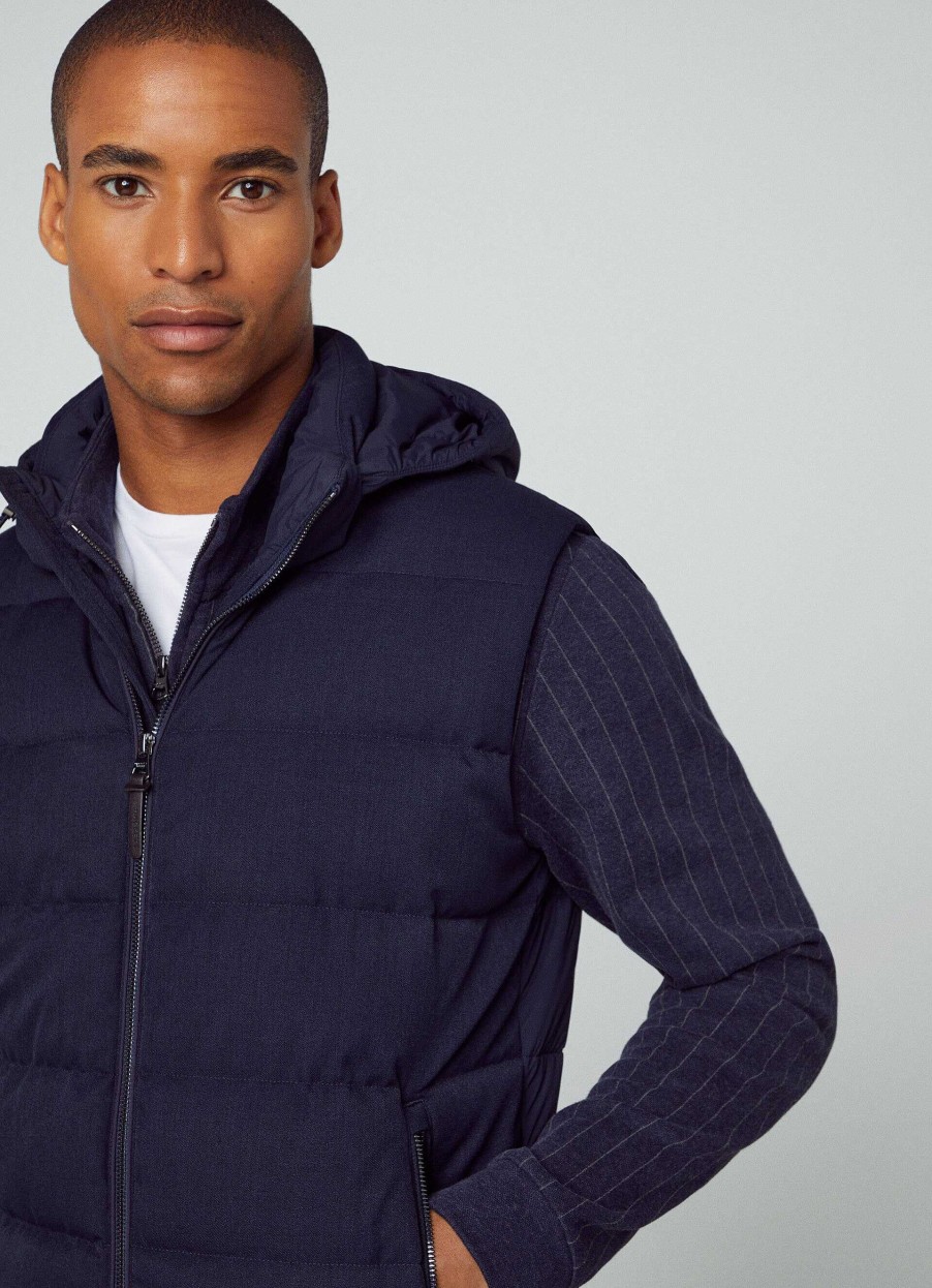 Kleding Hackett London | Puffergilet Met Capuchon