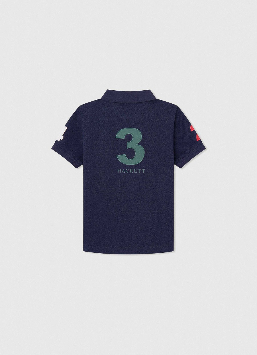 Jongens Hackett London | Tailored Fit Heritage Pique Polo