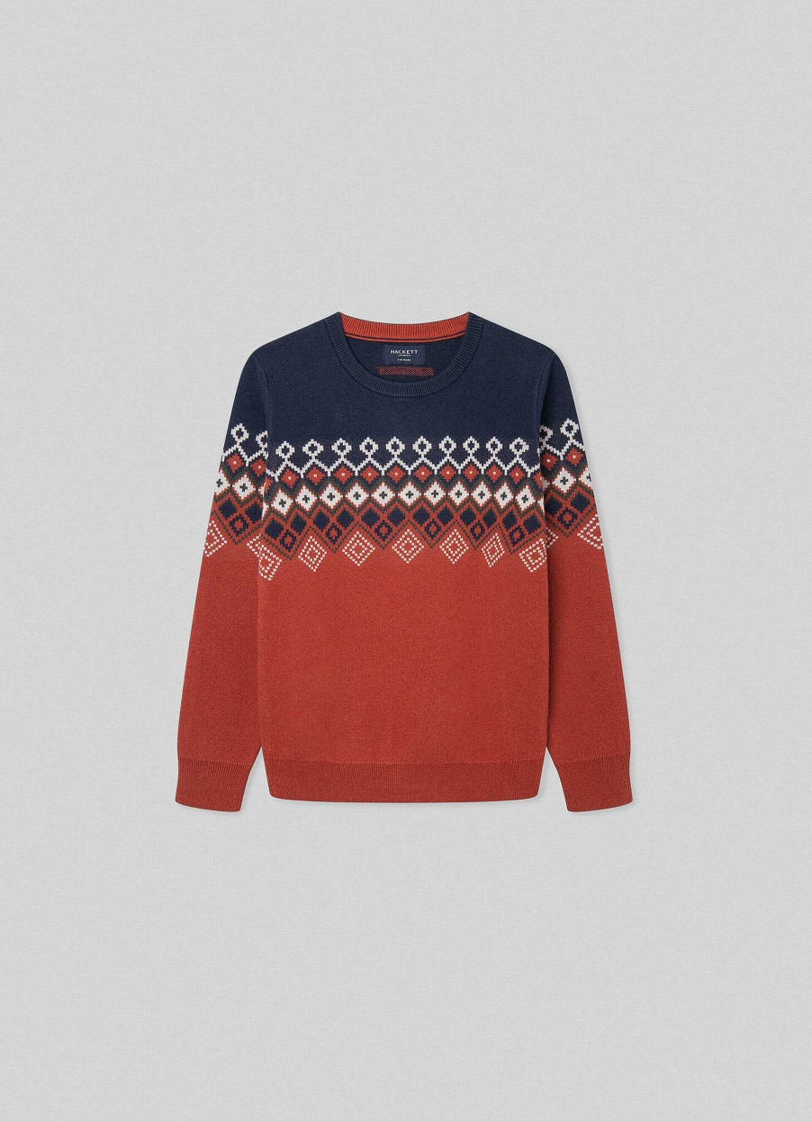 Jongens Hackett London | Fair Isle-Jumper