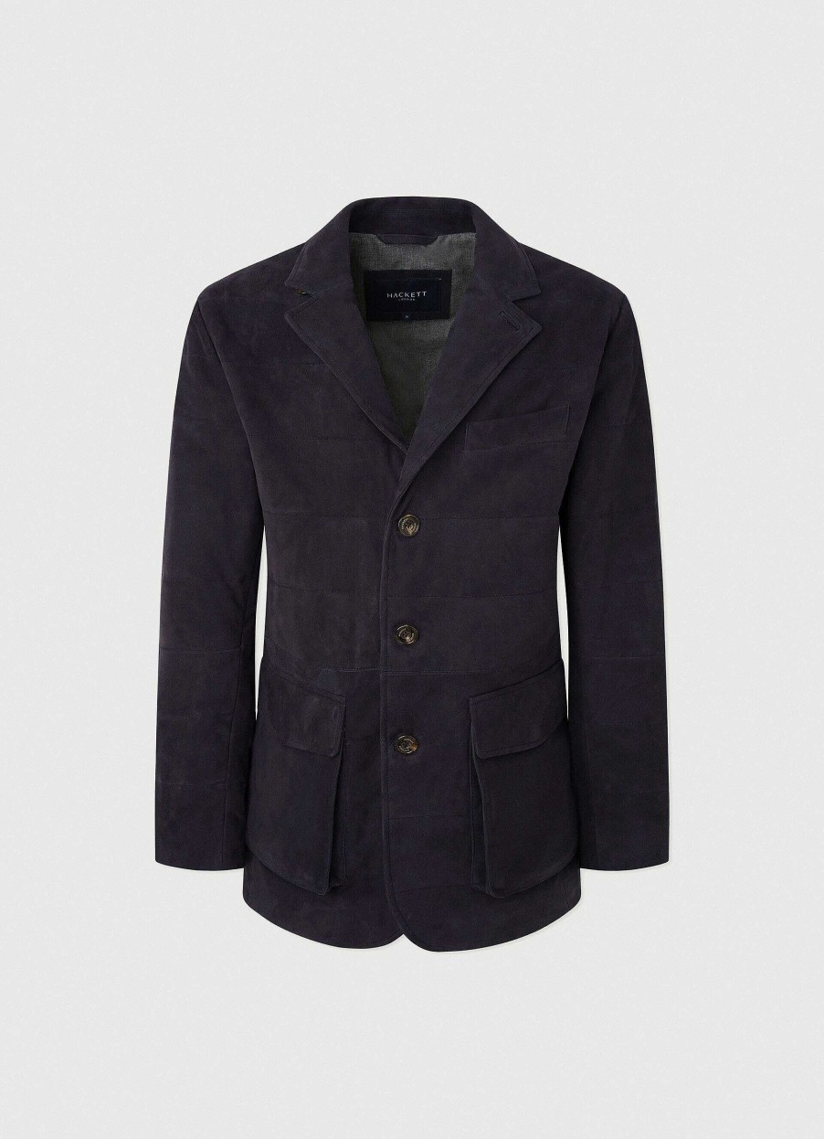 Kleding Hackett London | Suede Gewatteerde Blazer