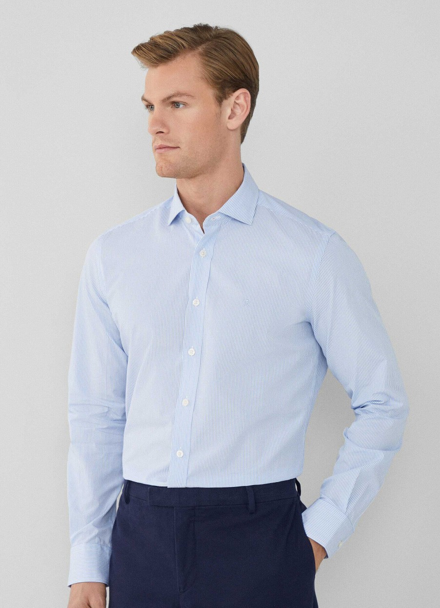 Kleding Hackett London | Slim Fit Gestreept Overhemd