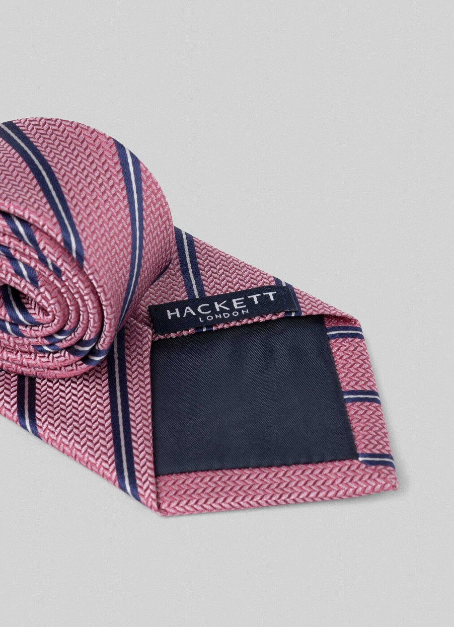 Accessoires Hackett London | Gestreepte Zijden Stropdas