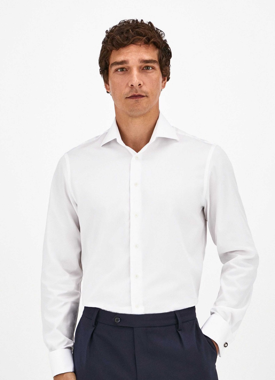 Kleding Hackett London | Klassiek Fit Popeline Overhemd