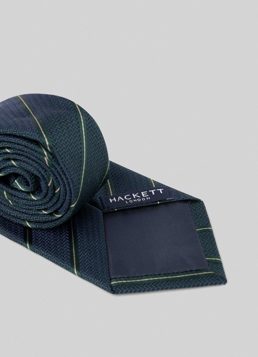 Accessoires Hackett London | Gestreepte Zijden Stropdas