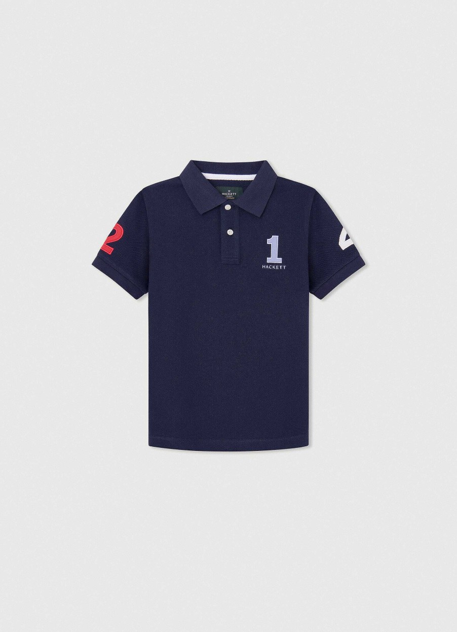 Jongens Hackett London | Tailored Fit Heritage Pique Polo