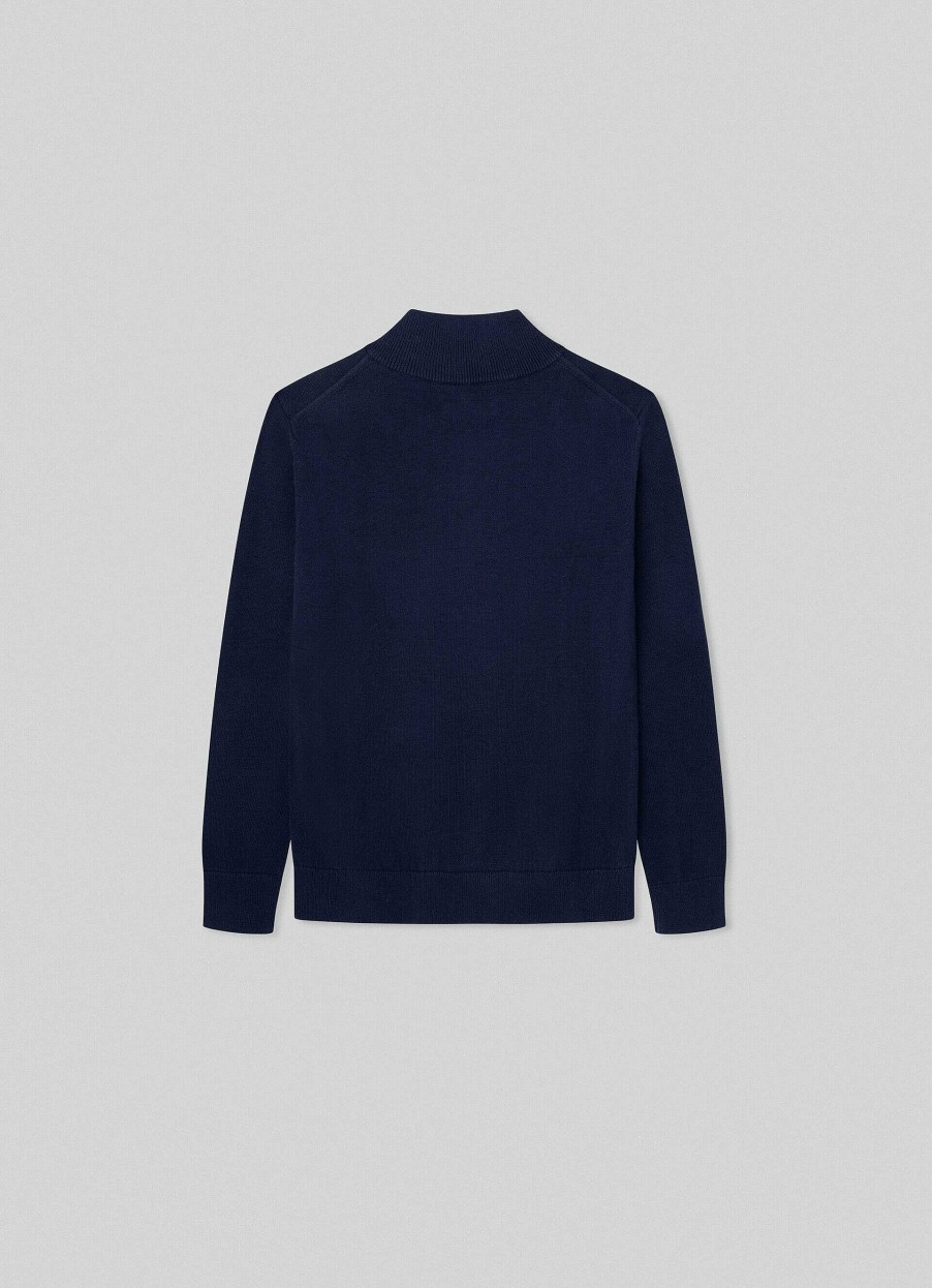 Jongens Hackett London | 1983 Sweatshirt Met Halve Rits