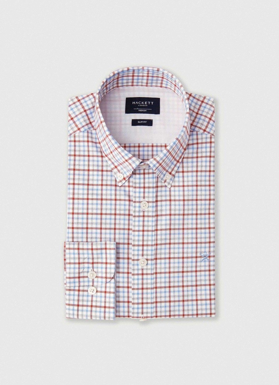 Jongens Hackett London | Slim Fit Overhemd Met Gingham-Geruit