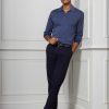 Kleding Hackett London | Katoenen En Wollen Poloshirt Met Lange Mouwen