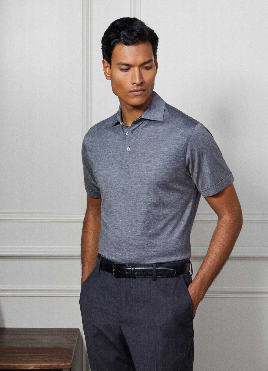 Kleding Hackett London | Poloshirt Van Katoenen En Zijden