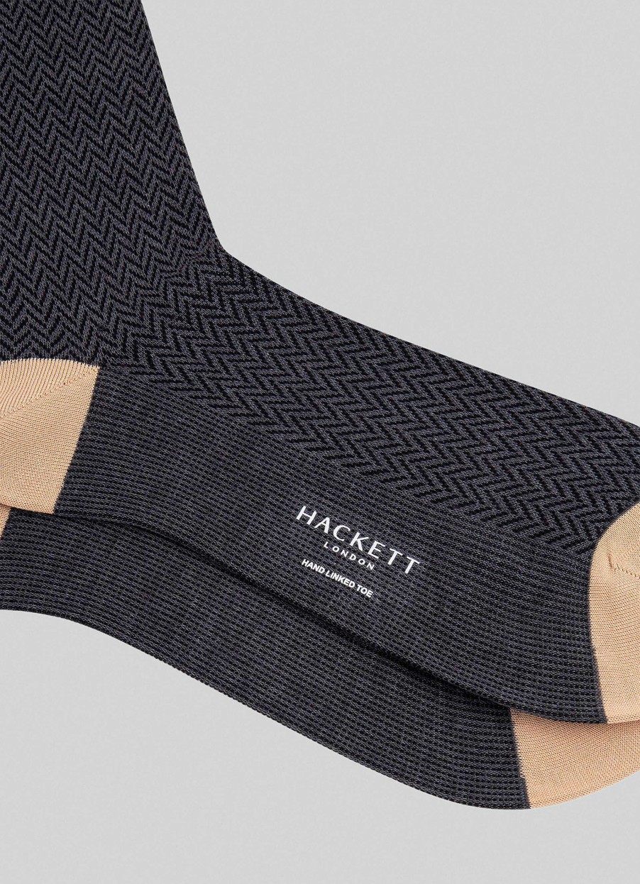 Accessoires Hackett London | Katoenen Sokken Met Visgraat