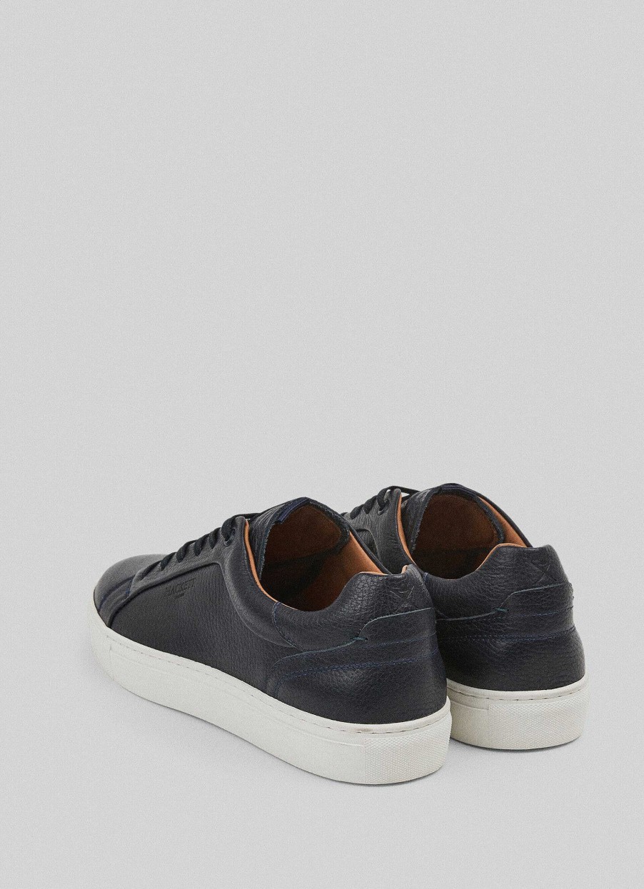 Schoenen Hackett London | Leren Sneakers Met Cupzool