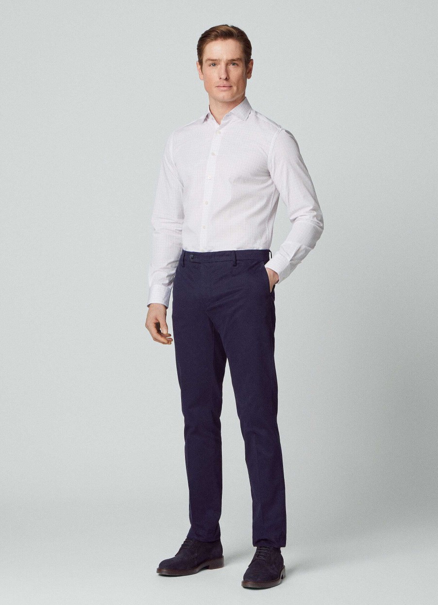 Kleding Hackett London | Slim Fit Tattersall Geruit Overhemd