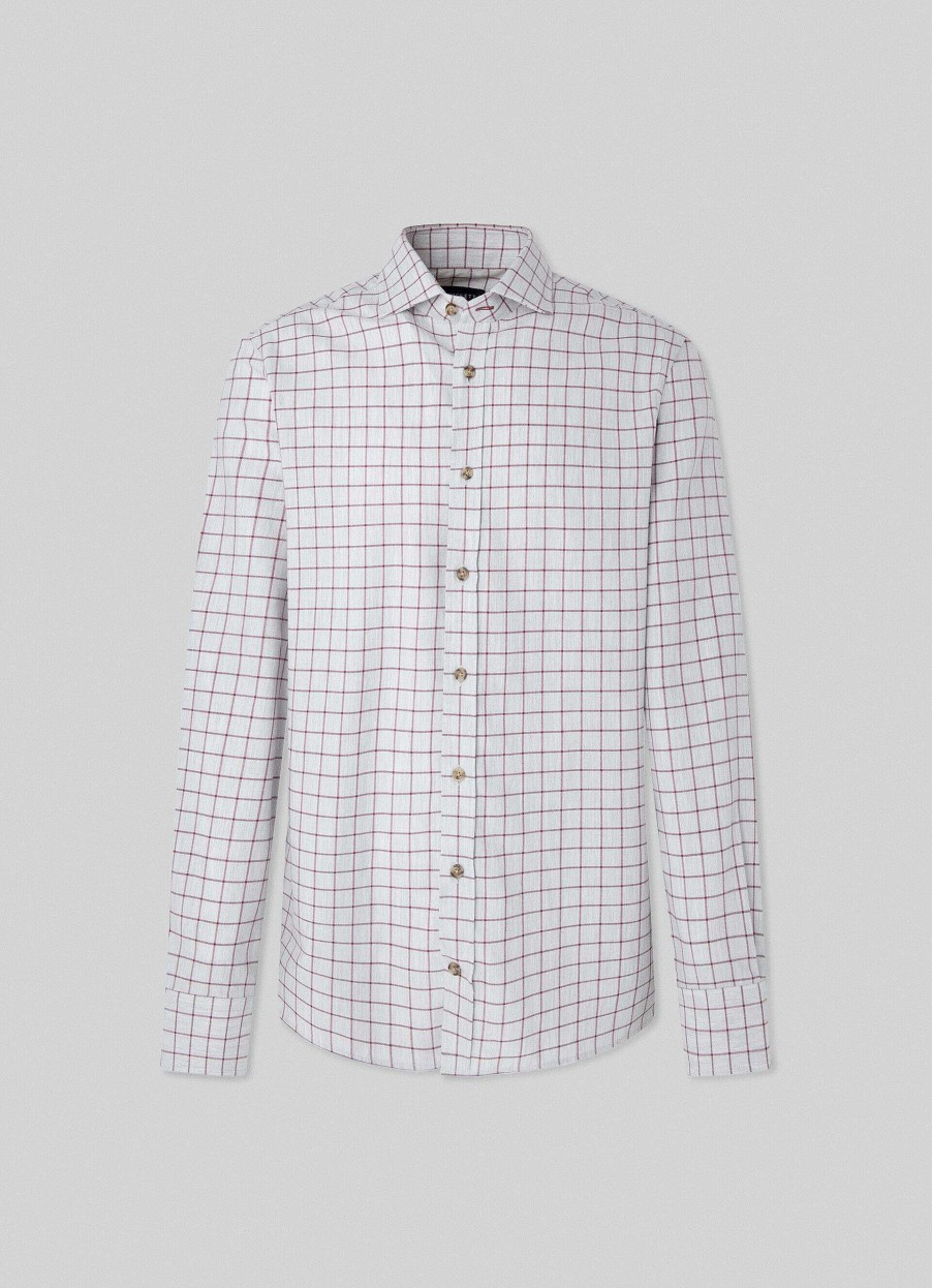 Kleding Hackett London | Slim Fit Geruite Overhemd