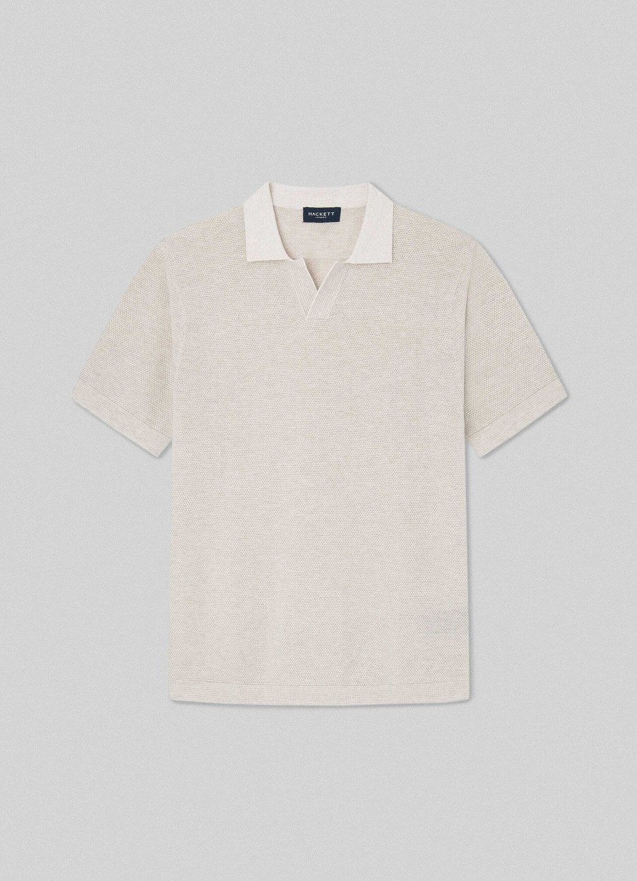 Kleding Hackett London | Linnen En Katoen Polo