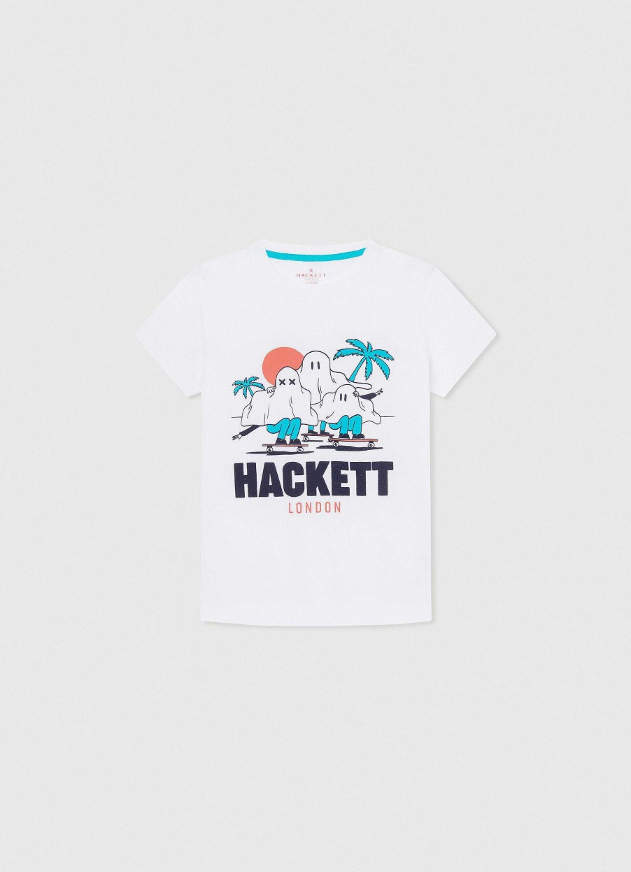 Jongens Hackett London | Getailleerd Skate-T-Shirt