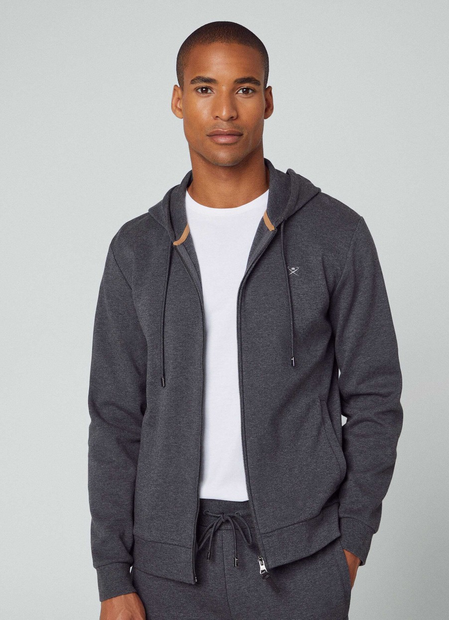 Kleding Hackett London | Slim Fit Hoodie Met Volledige Rits