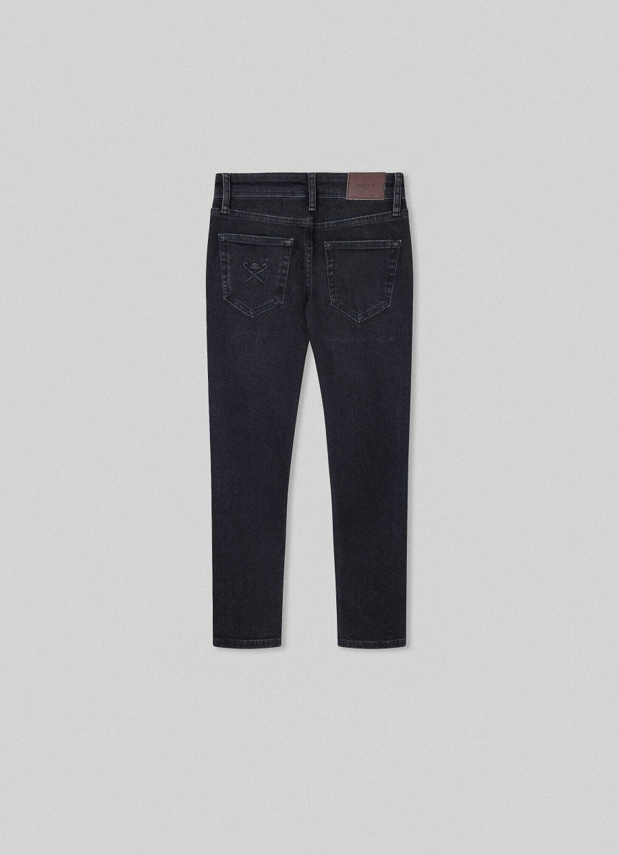 Jongens Hackett London | Zwarte Denim Slim Fit Jeans