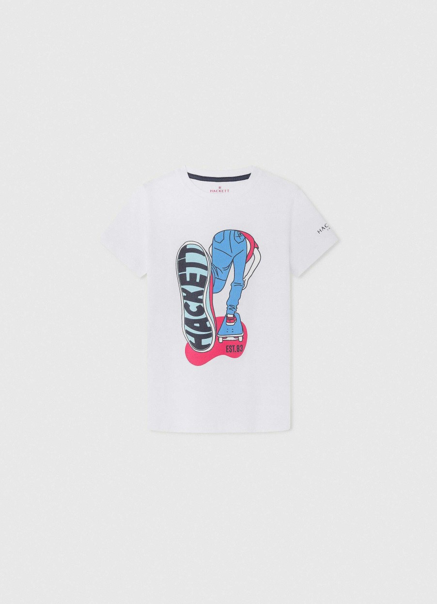 Jongens Hackett London | Getailleerd Skater-T-Shirt