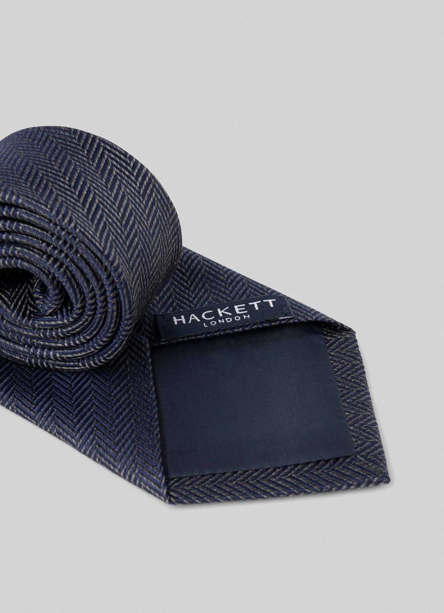 Accessoires Hackett London | Chevron Zijden Stropdas