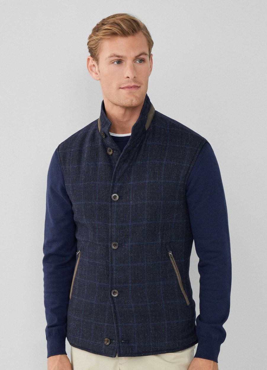 Kleding Hackett London | Omkeerbaar Gilet Van Wol En Nylon