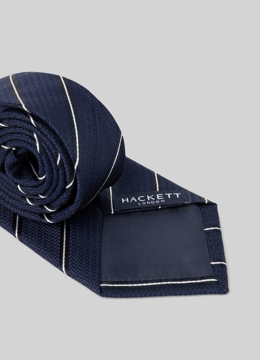 Accessoires Hackett London | Gestreepte Zijden Stropdas