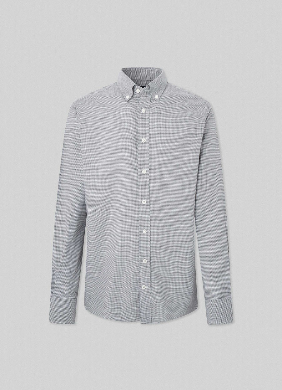 Kleding Hackett London | Slim Fit Overhemd Van Hondstooth