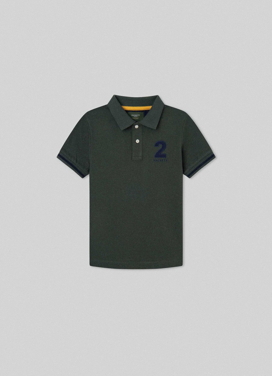 Jongens Hackett London | Heritage Poloshirt Van Katoenen Pique