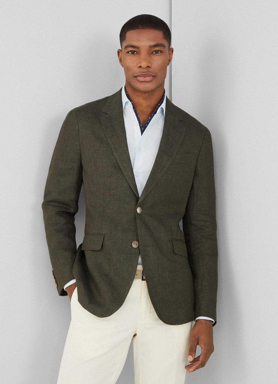 Kleding Hackett London | Klassieke Fit Linnen Blazer