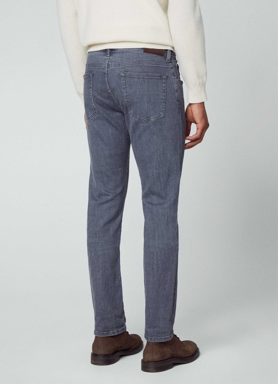 Kleding Hackett London | Slim Fit Grijze Powerflex Jeans