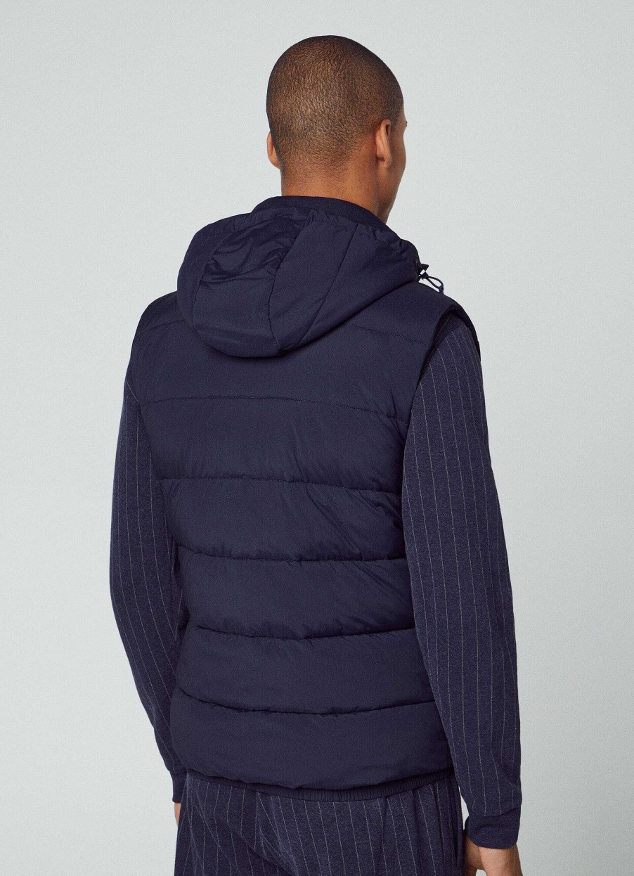 Kleding Hackett London | Puffergilet Met Capuchon