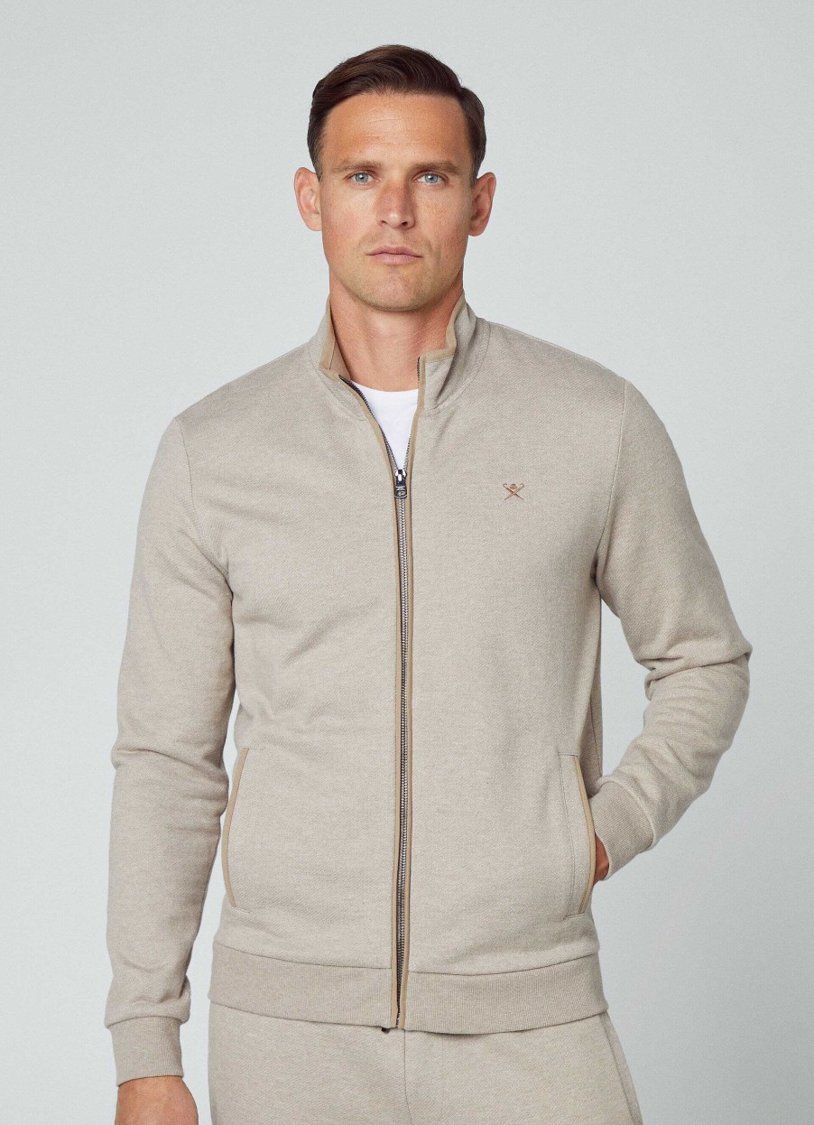 Kleding Hackett London | Jacquard-Jumper Met Volledige Rits