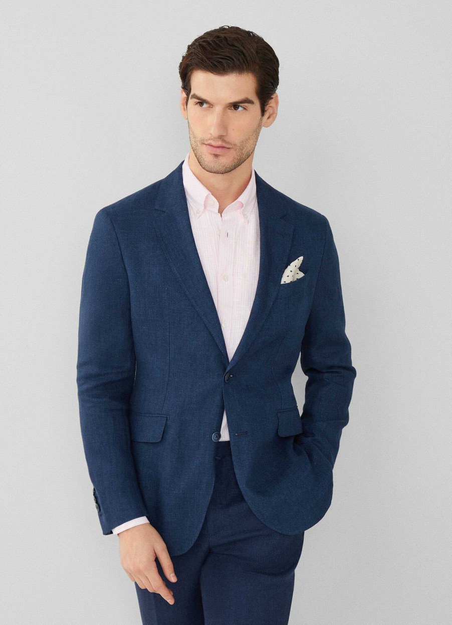 Kleding Hackett London | Klassieke Fit Linnen Blazer