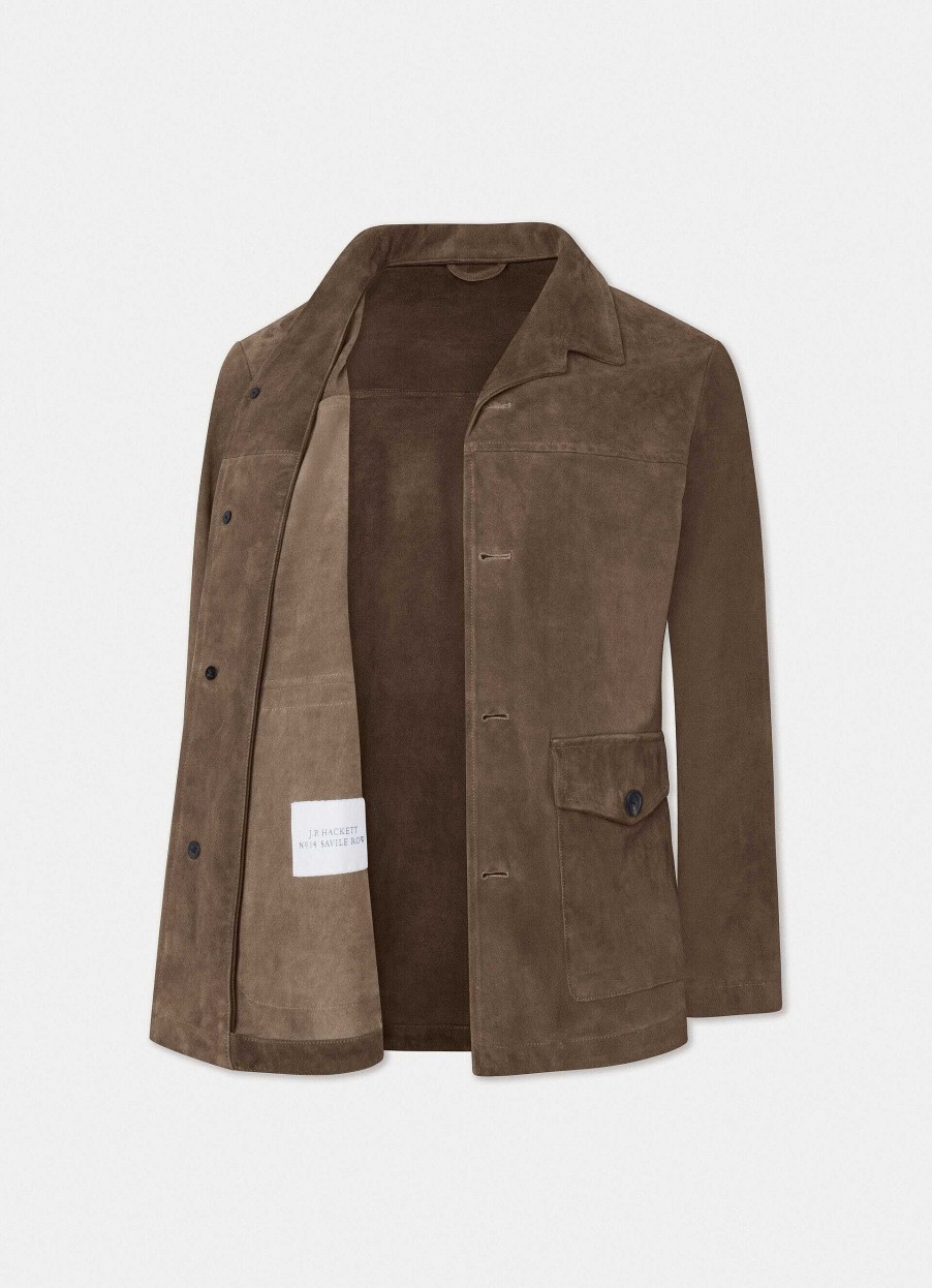 Kleding Hackett London | Suede Overshirt