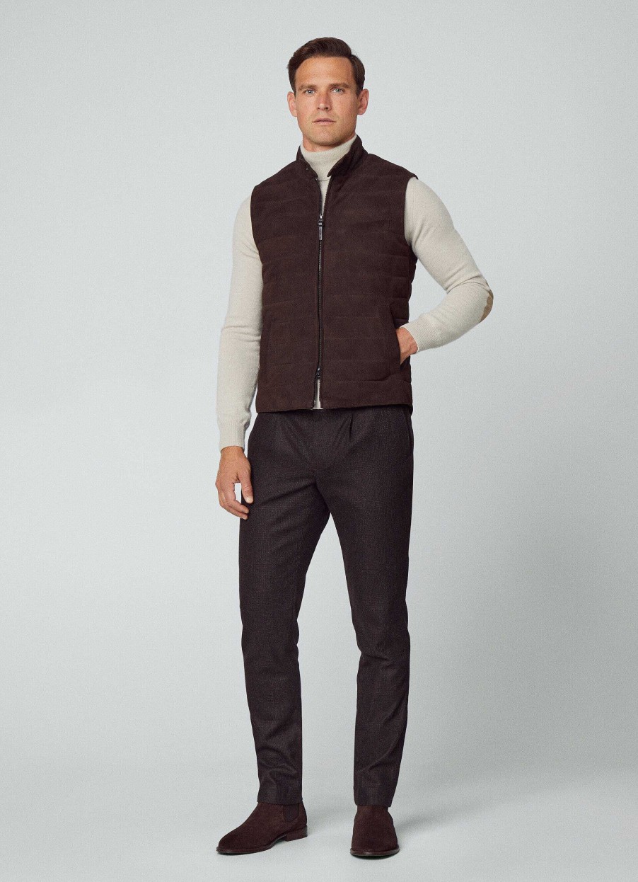 Kleding Hackett London | Gewatteerd Suede Gilet